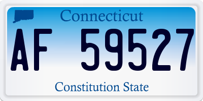 CT license plate AF59527