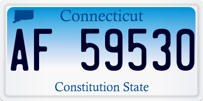CT license plate AF59530