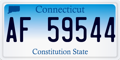 CT license plate AF59544