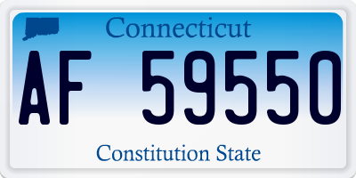 CT license plate AF59550