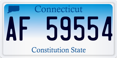CT license plate AF59554
