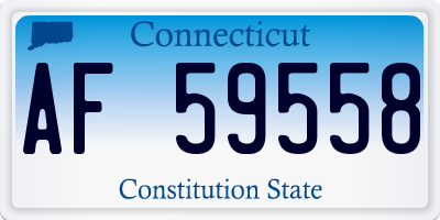 CT license plate AF59558