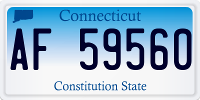 CT license plate AF59560