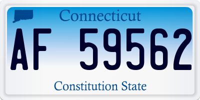 CT license plate AF59562