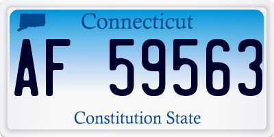 CT license plate AF59563