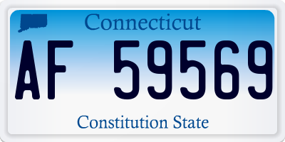 CT license plate AF59569