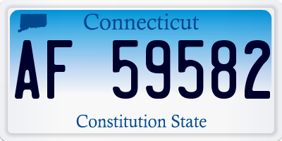 CT license plate AF59582