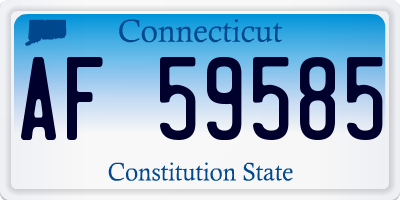 CT license plate AF59585