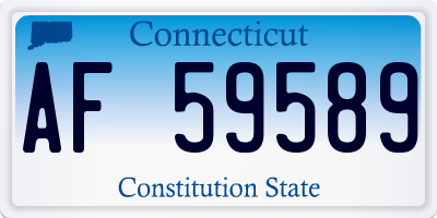CT license plate AF59589