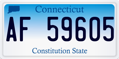 CT license plate AF59605