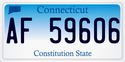 CT license plate AF59606