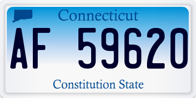 CT license plate AF59620