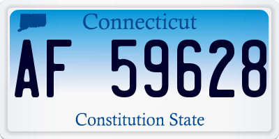 CT license plate AF59628