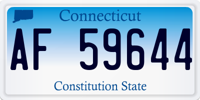 CT license plate AF59644