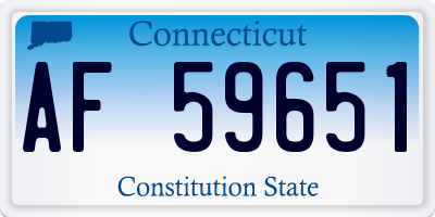 CT license plate AF59651