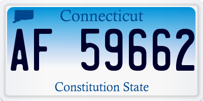 CT license plate AF59662
