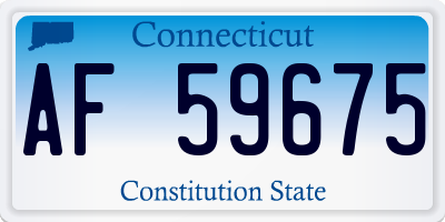 CT license plate AF59675