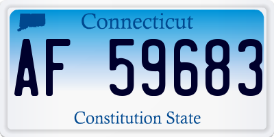 CT license plate AF59683