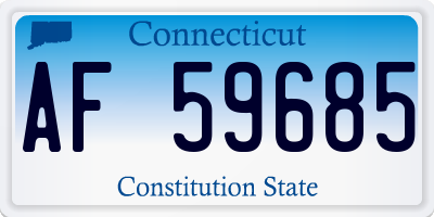 CT license plate AF59685