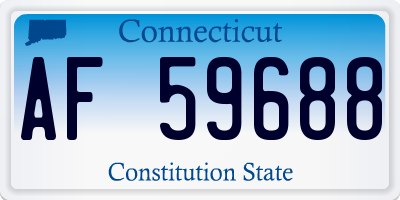 CT license plate AF59688