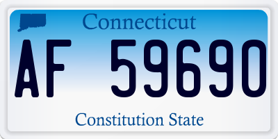 CT license plate AF59690