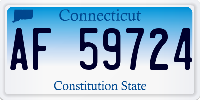 CT license plate AF59724