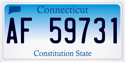 CT license plate AF59731