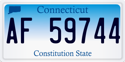 CT license plate AF59744