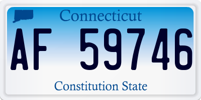 CT license plate AF59746