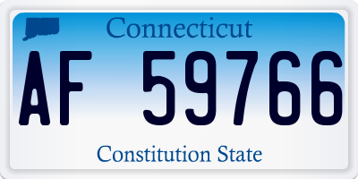 CT license plate AF59766
