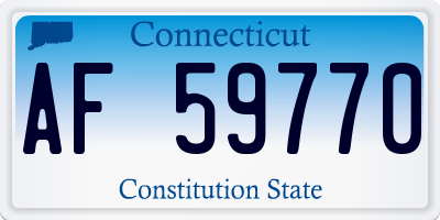 CT license plate AF59770