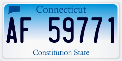CT license plate AF59771