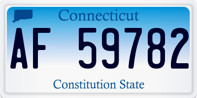 CT license plate AF59782