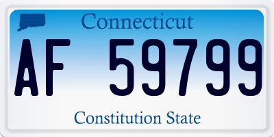 CT license plate AF59799