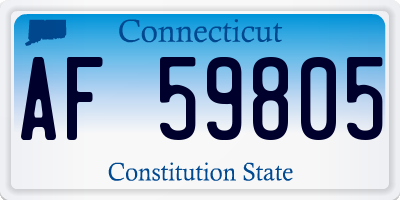 CT license plate AF59805