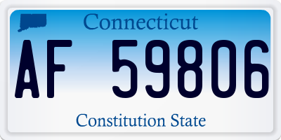CT license plate AF59806