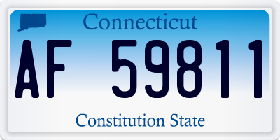 CT license plate AF59811