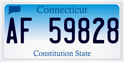 CT license plate AF59828