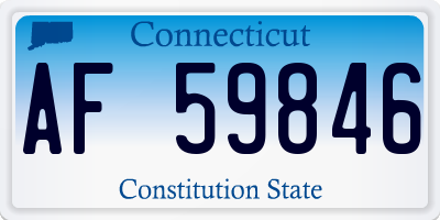 CT license plate AF59846