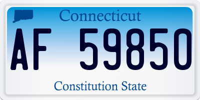 CT license plate AF59850
