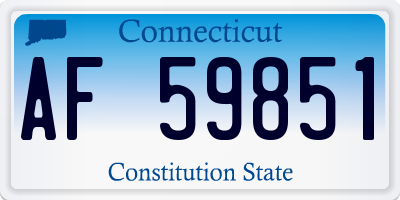 CT license plate AF59851