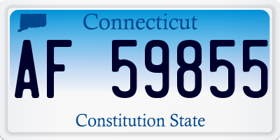CT license plate AF59855