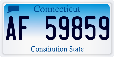 CT license plate AF59859