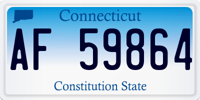 CT license plate AF59864
