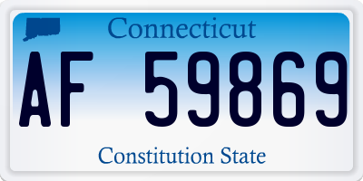 CT license plate AF59869