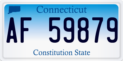 CT license plate AF59879