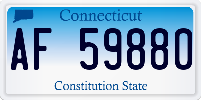 CT license plate AF59880