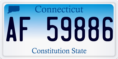 CT license plate AF59886