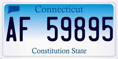 CT license plate AF59895