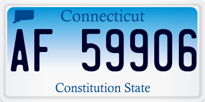 CT license plate AF59906